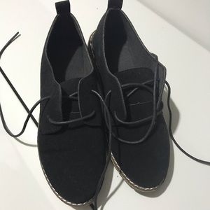 Brand new Korean black suede shoes